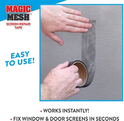 Screen repair tape for magic mesh curtains